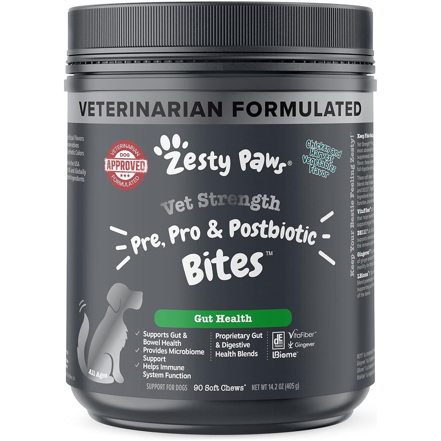 Zesty Paws Probiotics for Dogs Soft Chew With Digestive Enzymes - HappyTails