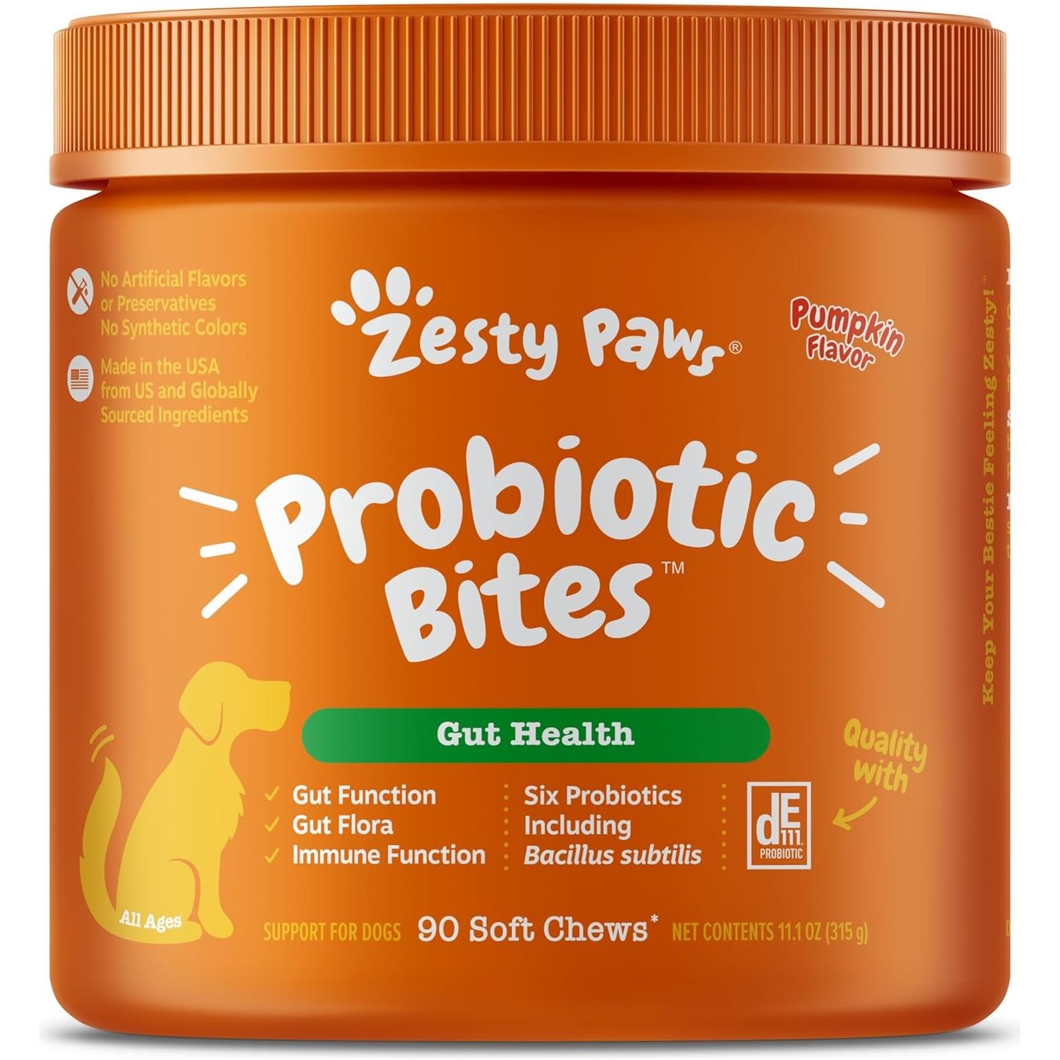 Zesty Paws Probiotics for Dogs Soft Chew With Digestive Enzymes - HappyTails